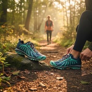 Women's Athletic Trail/Hiking or Everyday Shoes in Blue and Green - Never worn